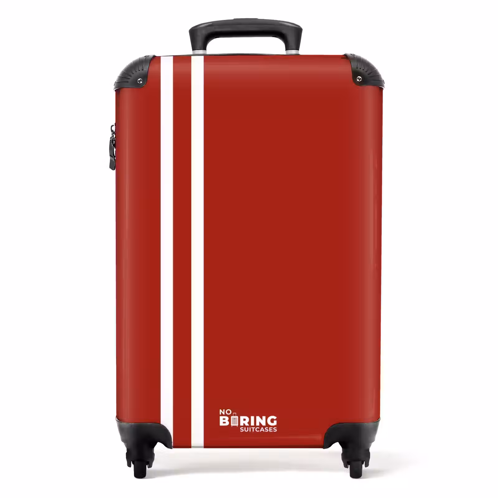 Valise - Fond rouge avec deux bandes latérales blanches à gauche — 1