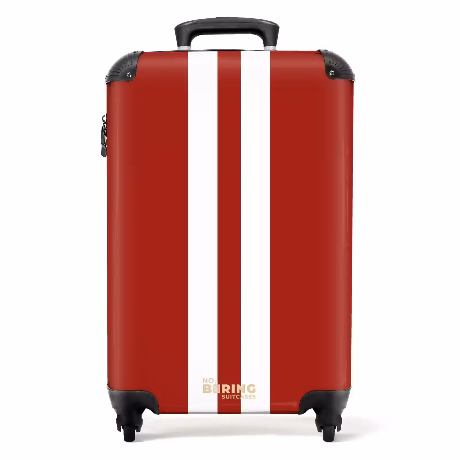 Valise - Fond rouge avec double bande centrale blanche — 1
