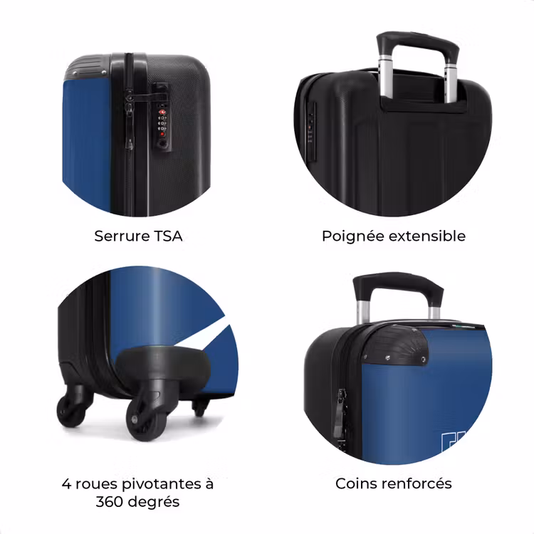 Valise - Fond bleu avec avion et texte Flight Mode — 7