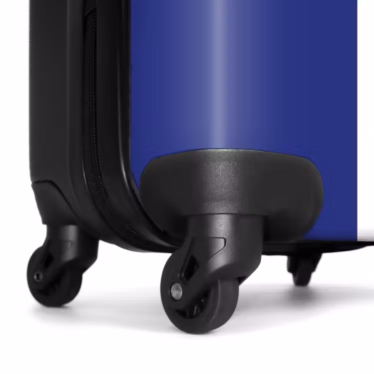 Valise - Fond bleu royal avec double bande centrale blanche — 6