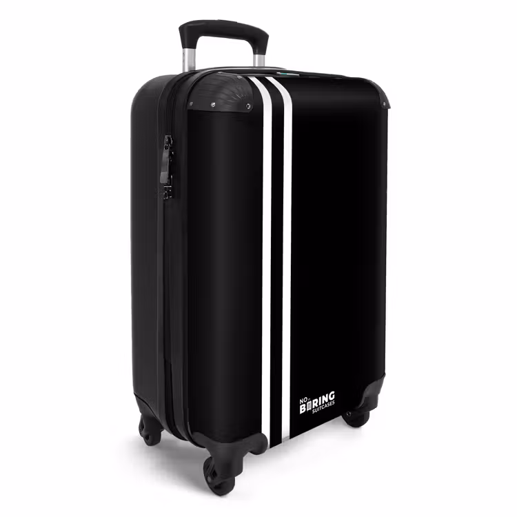 Valise - Fond noir avec deux bandes latérales blanches à gauche — 2