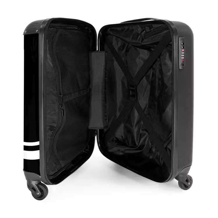 Valise - Fond noir avec motif de croix blanche en bas à gauche — 4