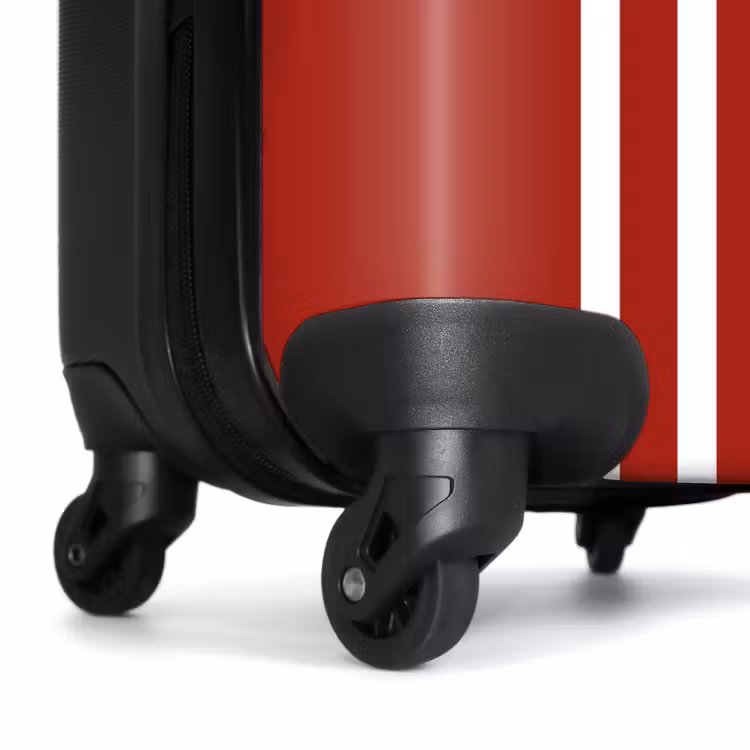 Valise - Fond rouge avec deux bandes latérales blanches à gauche — 6