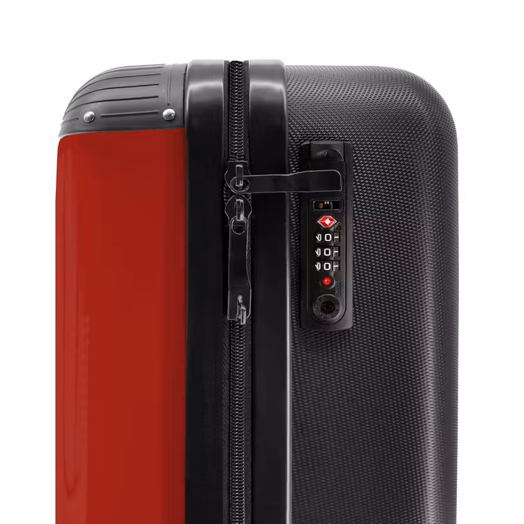 Valise - Fond rouge avec double bande centrale blanche — 5