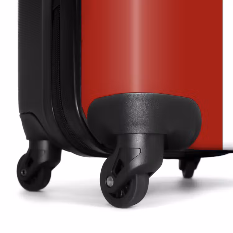 Valise - Fond rouge avec double bande centrale blanche — 6