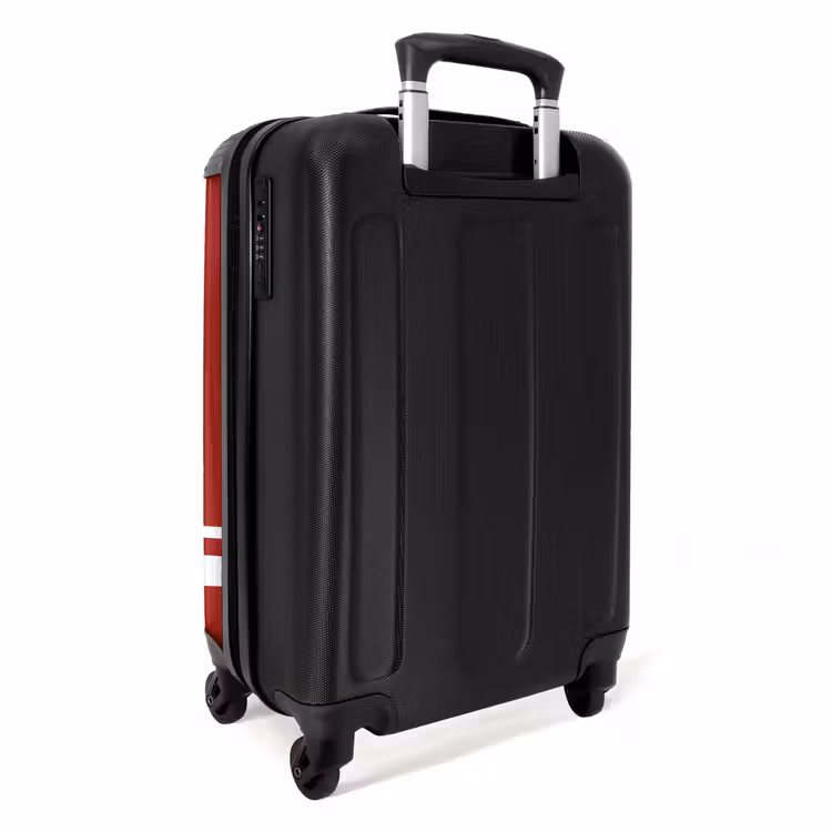 Valise - Fond rouge avec motif de croix blanche en bas à gauche — 3