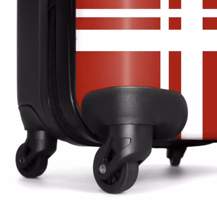 Valise - Fond rouge avec motif de croix blanche en bas à gauche — 6