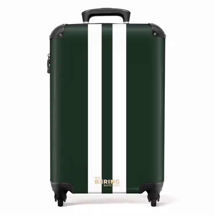Valise - Fond vert avec double bande verticale blanche — 1