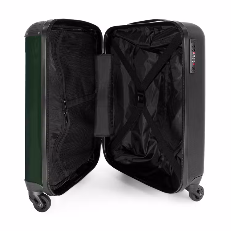 Valise - Fond vert avec double bande verticale blanche — 4