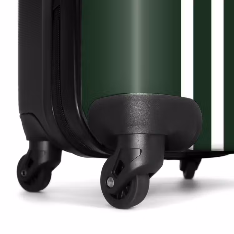 Valise - Fond vert foncé avec deux bandes latérales blanches à gauche — 6