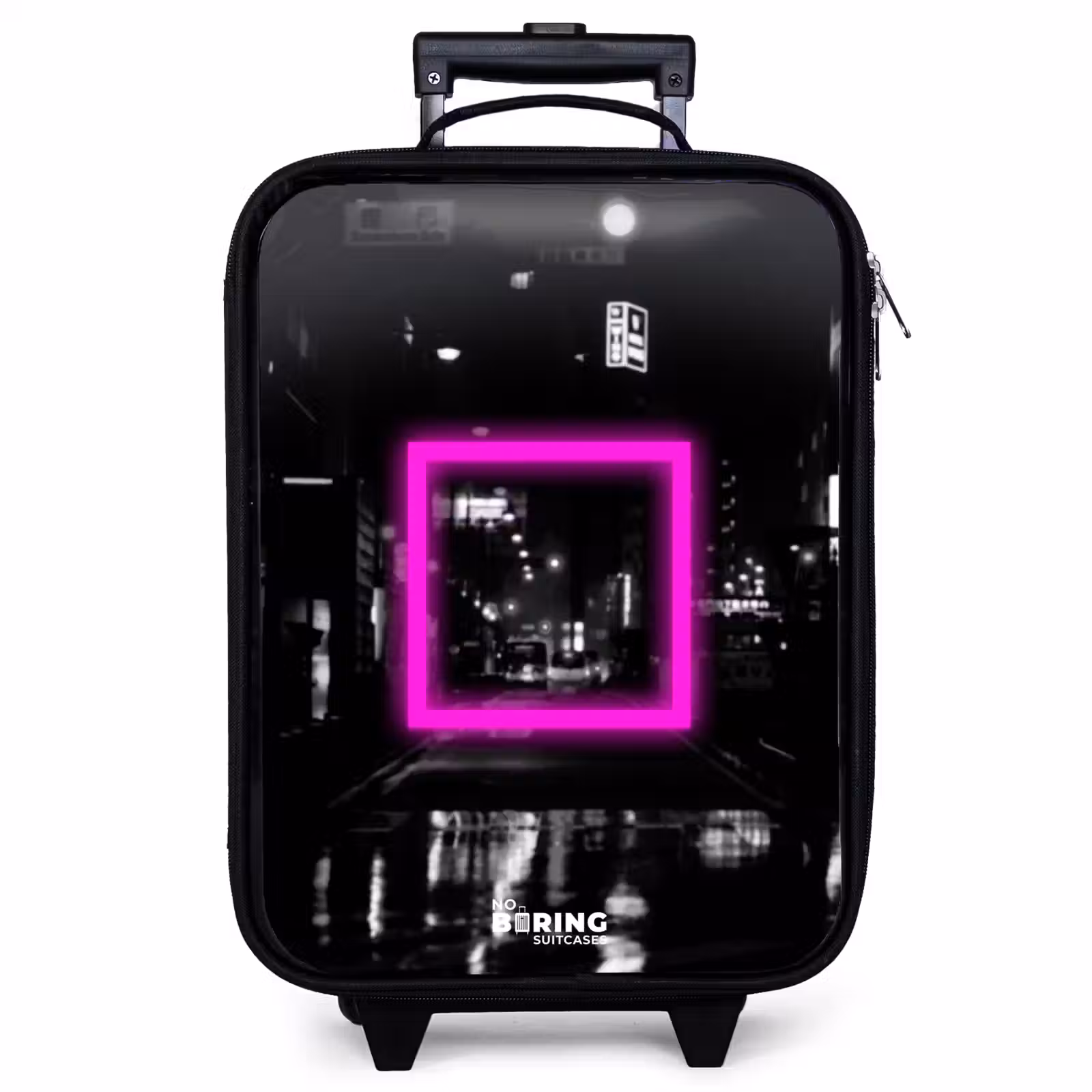 Valise enfant - Carré rose vif sur fond lumineux — 1