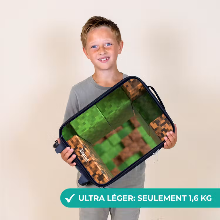 Valise enfant - Gros plan avec des blocs pixellisés — 2