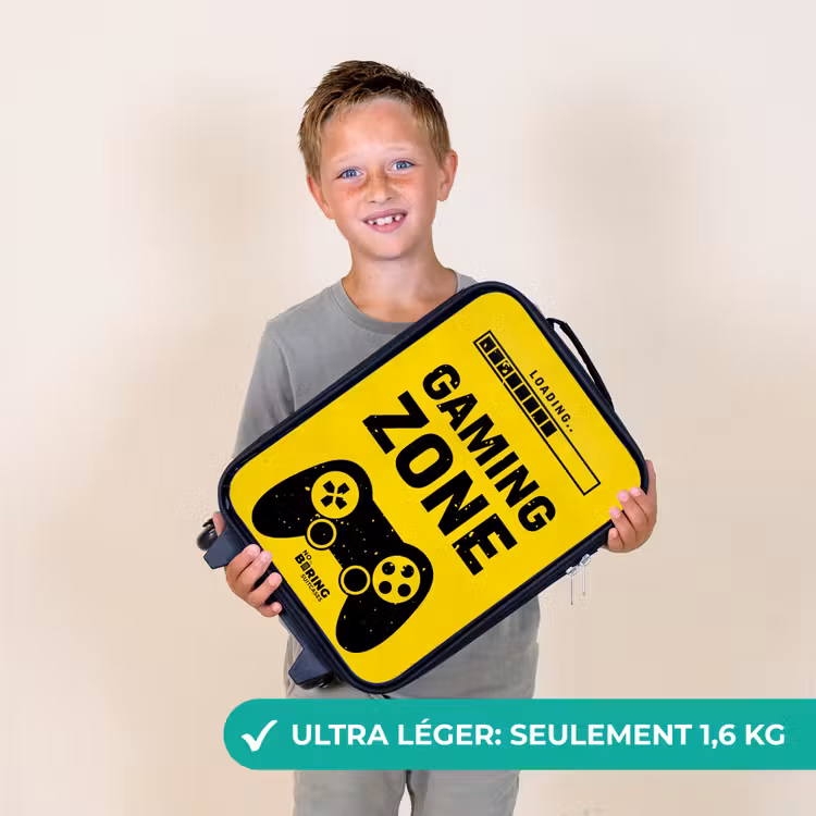 Valise enfant - Noir et jaune avec zone de jeu — 2
