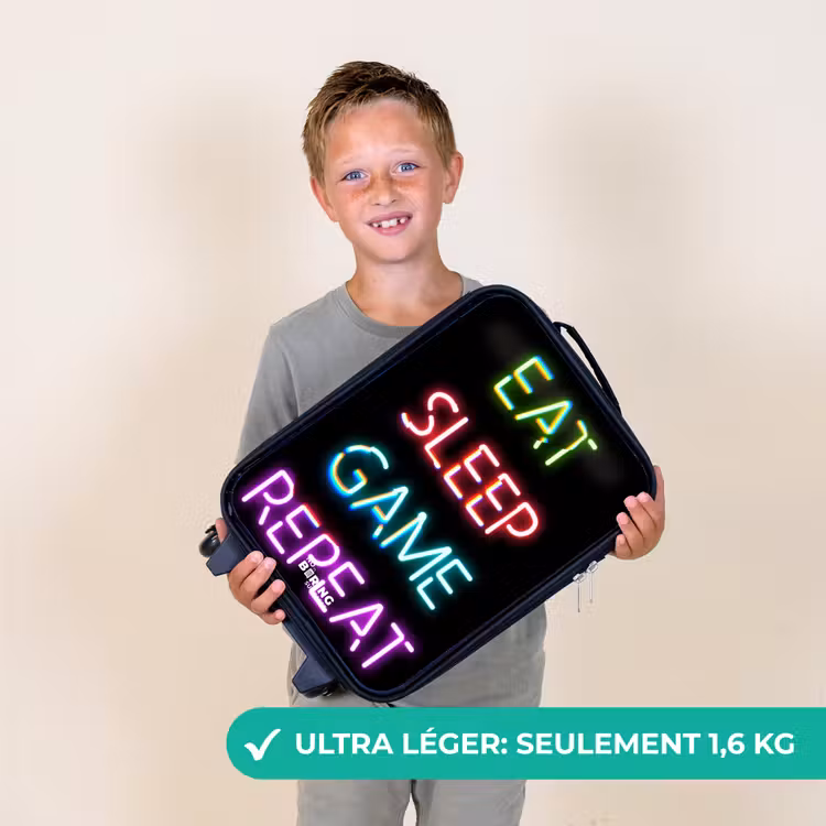 Valise enfant - Qoute avec des néons — 2