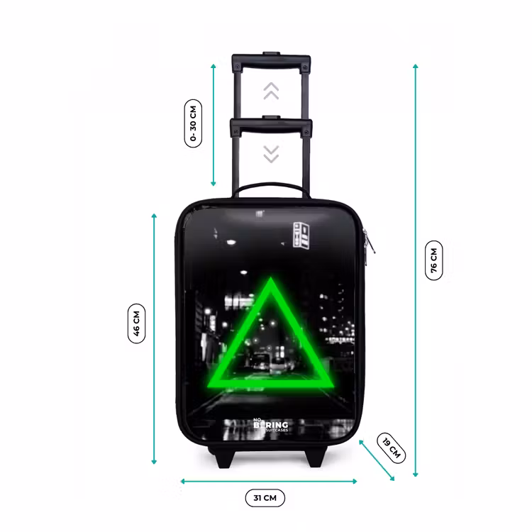 Valise enfant - Triangle vert vif — 7