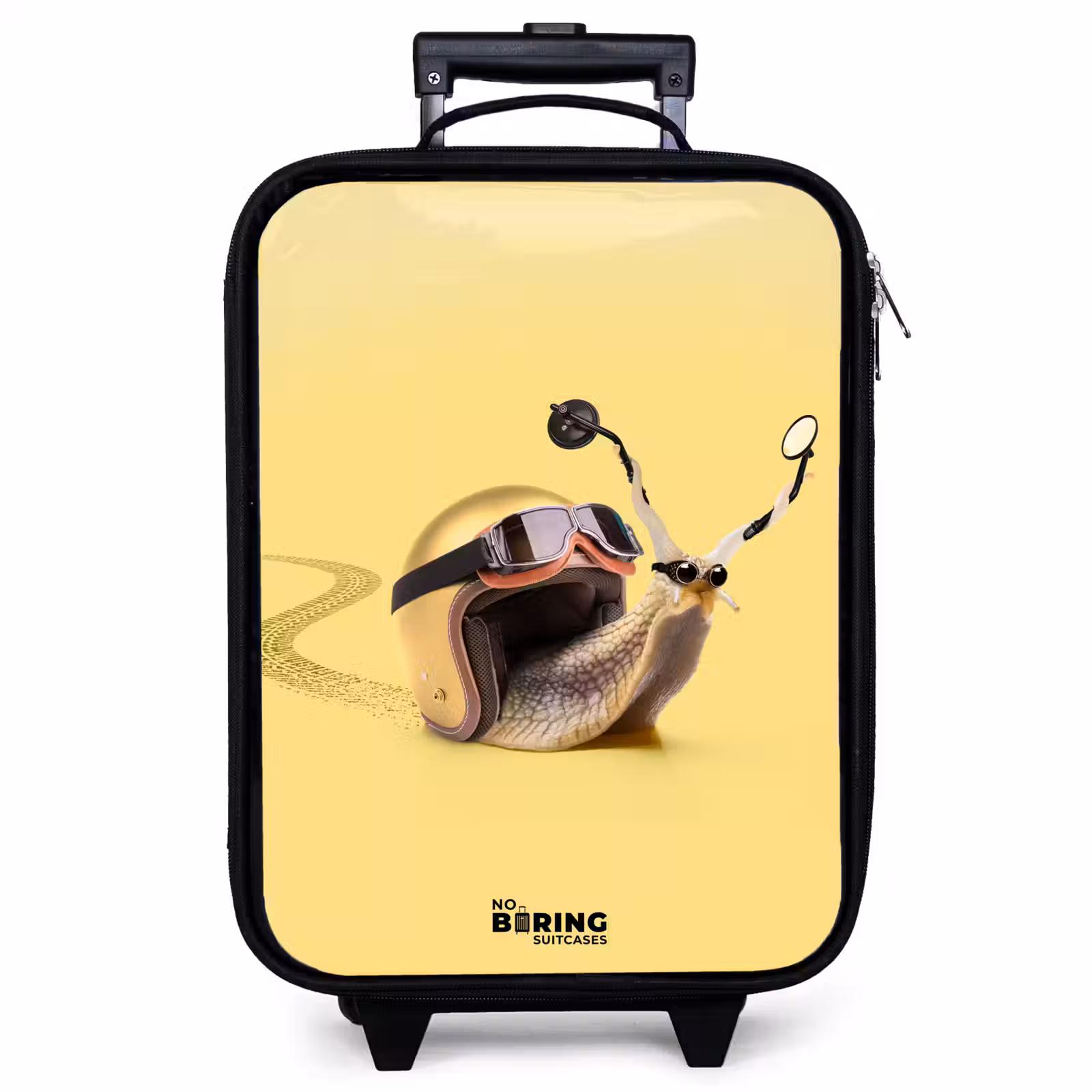 Valise enfant - Escargot avec casque de moto — 1