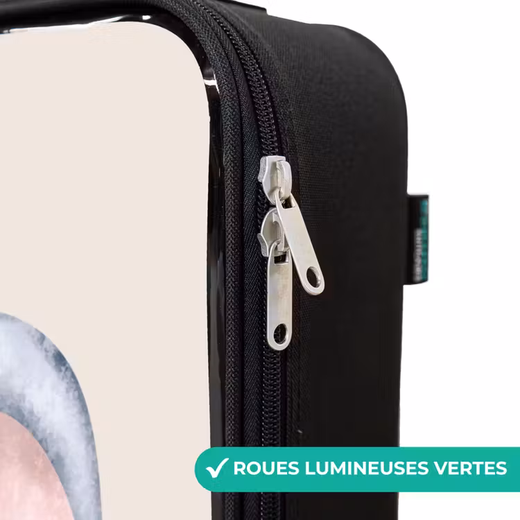 Valise enfant - Noir - Dessin d'éléphant sur fond beige — 6