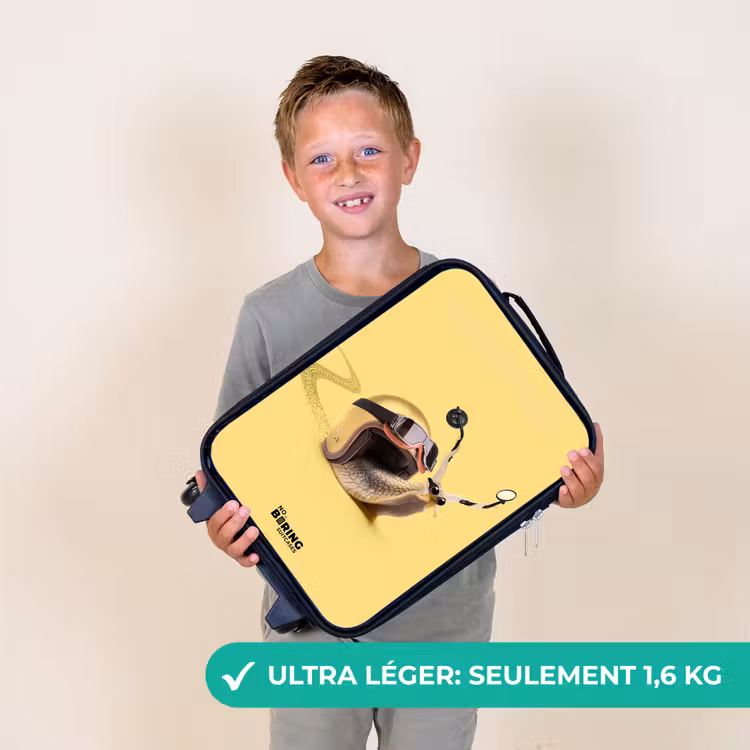 Valise enfant - Escargot avec casque de moto — 2