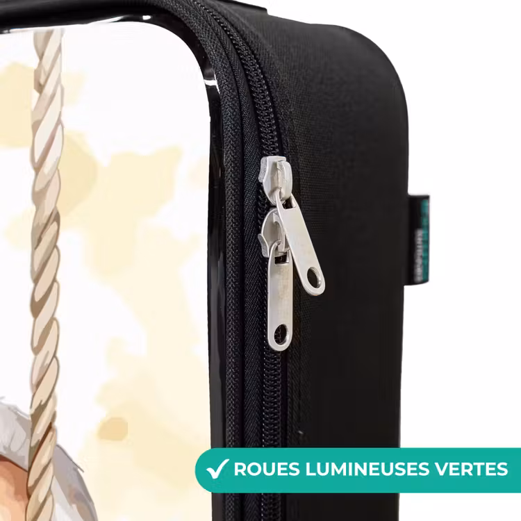 Valise enfant - Noir - Jeune éléphant sur une balançoire dessin à l'aquarelle — 6