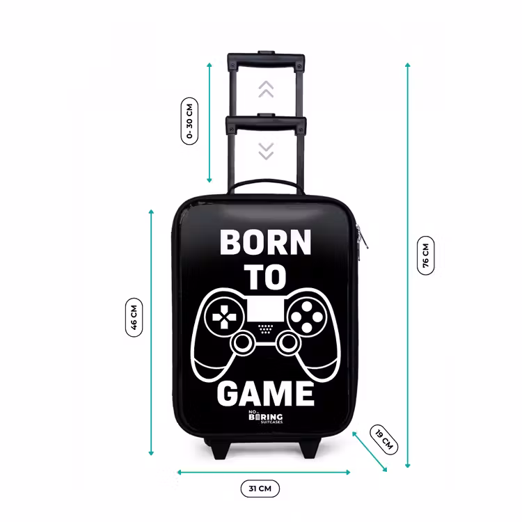 Valise enfant - Qoute avec contrôleur en noir et blanc — 7