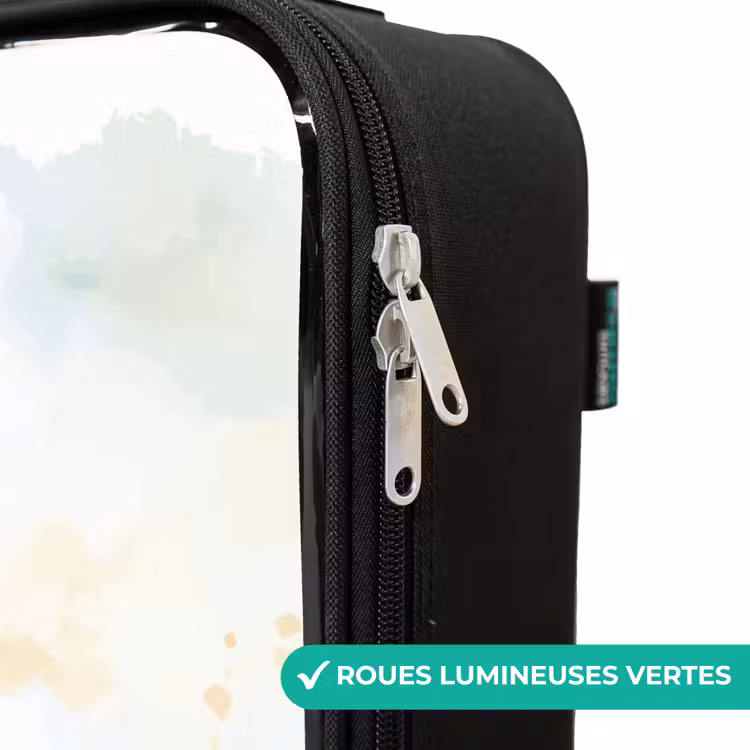Valise enfant - Noir - Singe à bascule à l'aquarelle — 6
