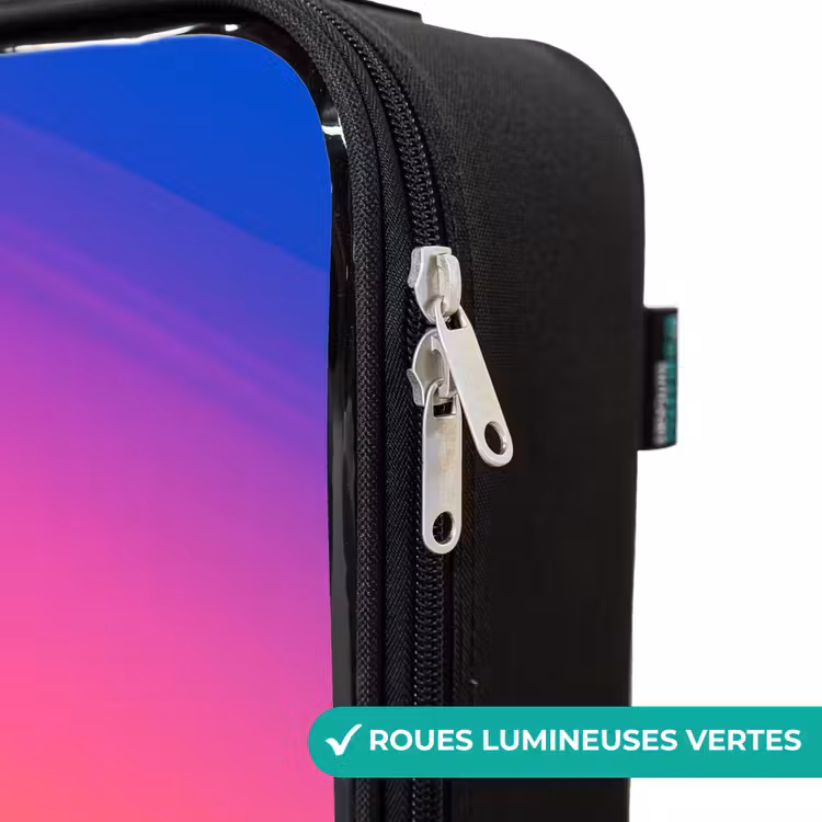 Valise enfant - Noir - Voiture de course jaune au coucher du soleil — 6