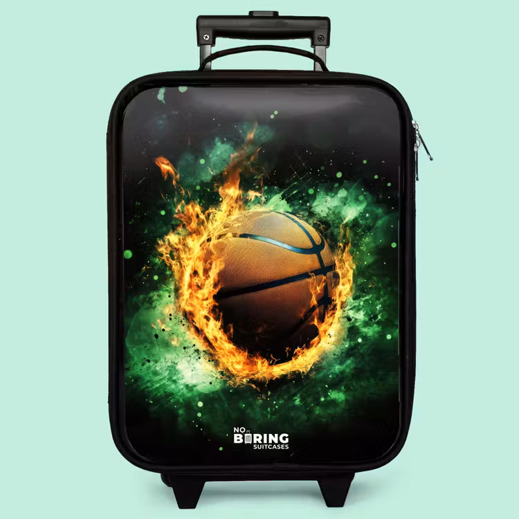 Valise enfant - Noir - Basket-ball en flammes et énergie explosive — 3