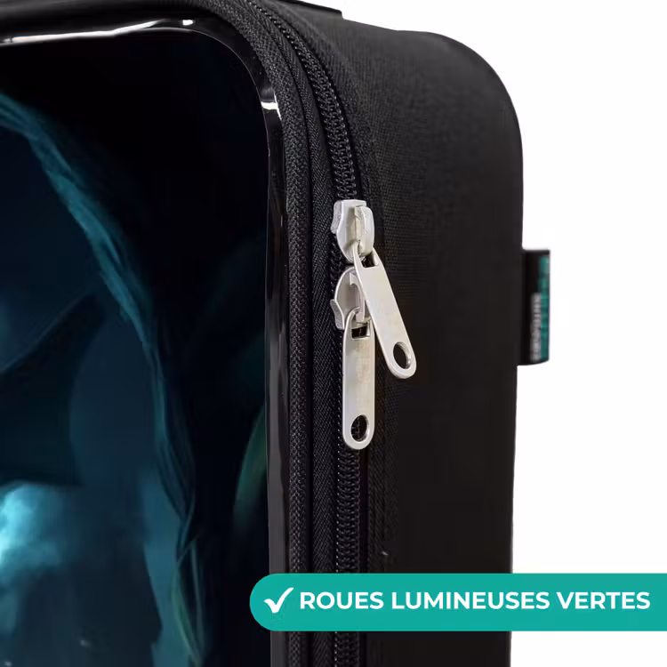 Valise enfant - Noir - Dinosaure et dragon dans une vallée brûlante — 6