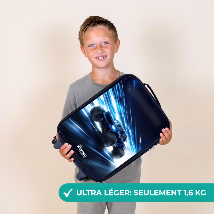 Valise enfant - Noir - Un camion monstre passe à la vitesse de la lumière — 2