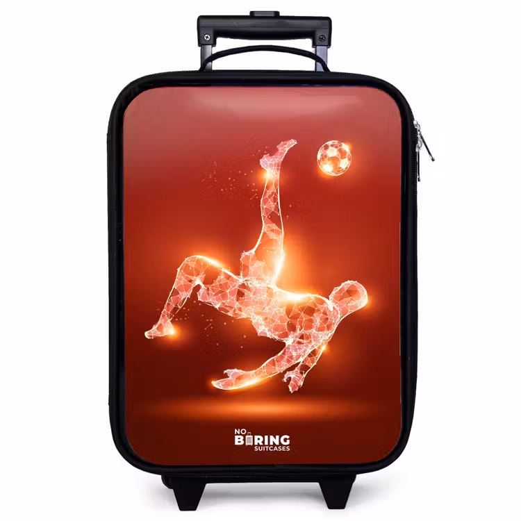 Valise enfant - Noir - Un footballeur rougeoyant en action — 1