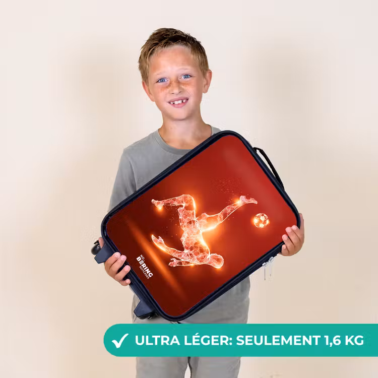 Valise enfant - Noir - Un footballeur rougeoyant en action — 2