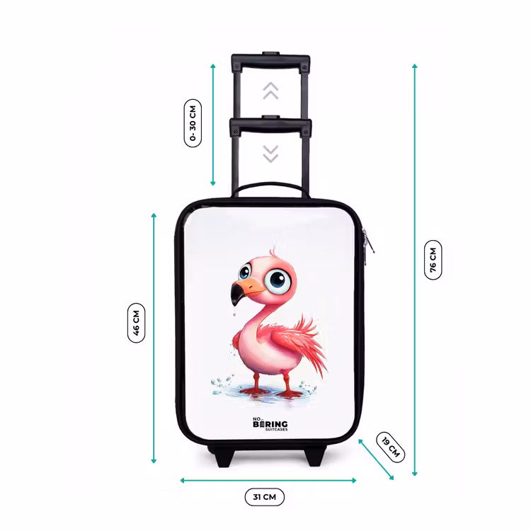Valise enfant - Noir - Flamant rose dans l'eau — 7