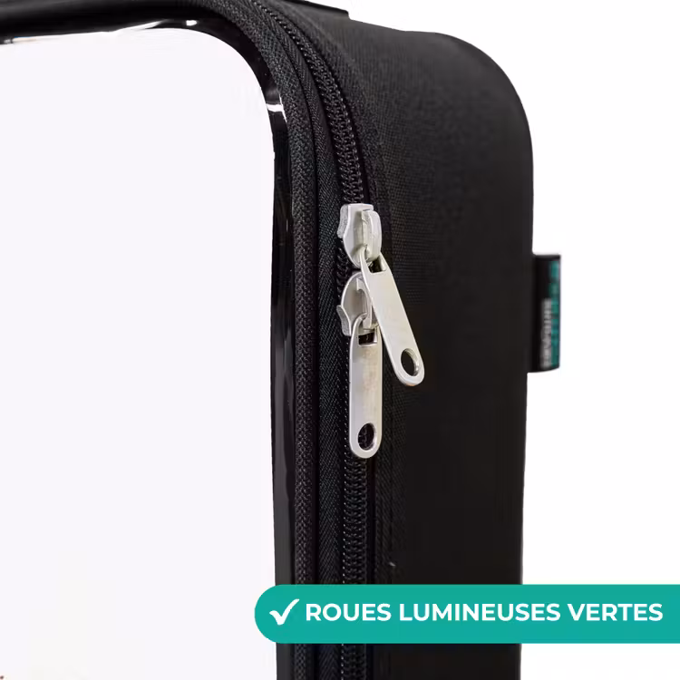 Valise enfant - Noir - Licorne blanche à crinière rose — 6