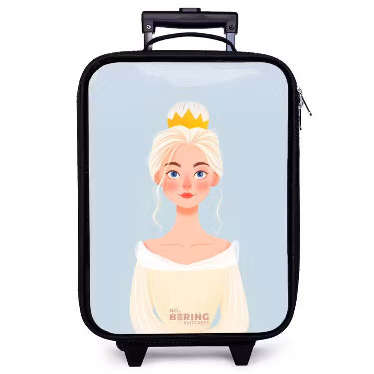 Valise enfant - Noir - Princesse à la couronne d'or - Bleu — 1
