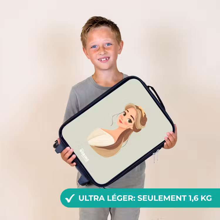 Valise enfant - Noir - Princesse avec un diadème - Vert — 2