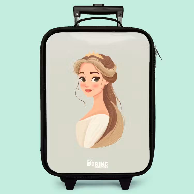 Valise enfant - Noir - Princesse avec un diadème - Vert — 3