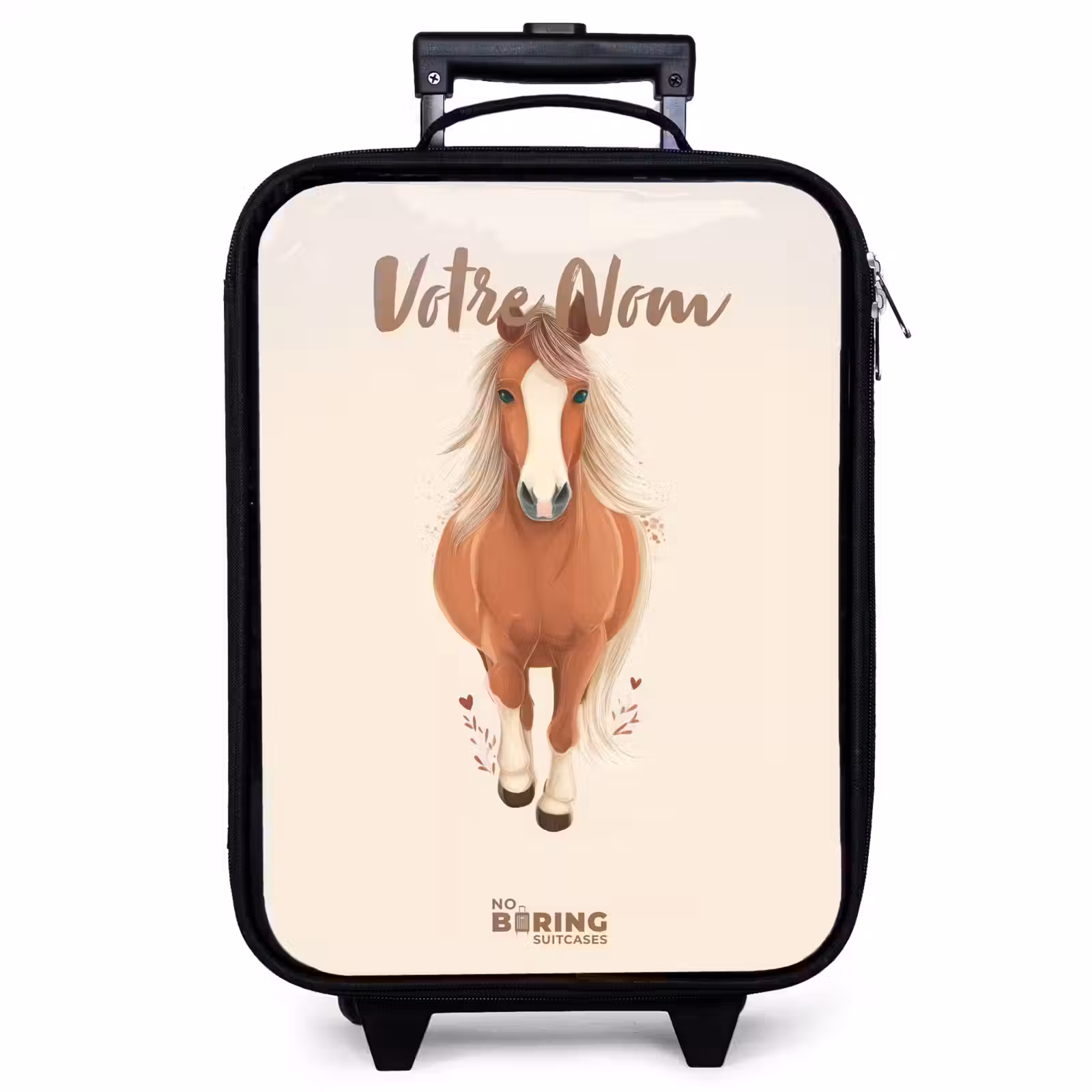 Valise enfant - Noir - Cheval brun au galop — 1
