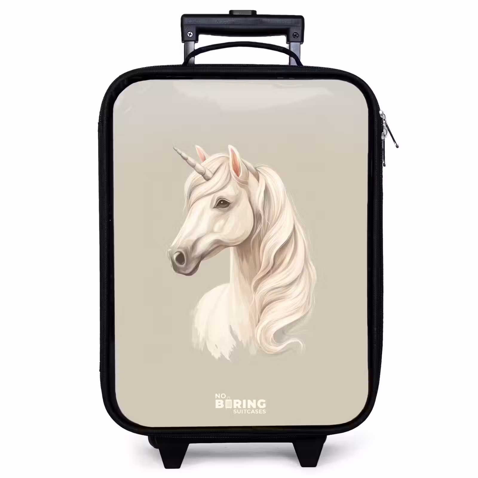 Valise enfant - Noir - Licorne en couleurs neutres — 1
