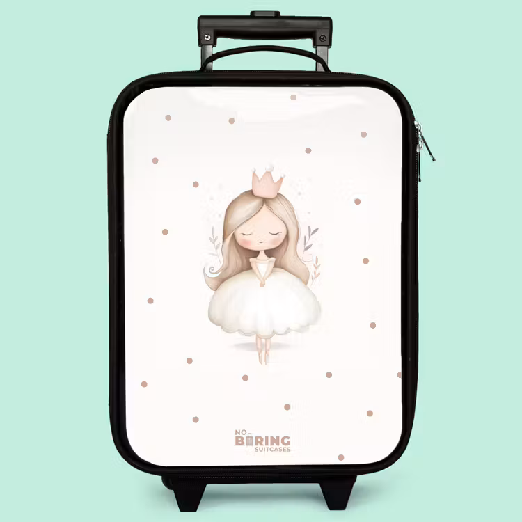 Valise enfant - Noir - Ballerine princesse à pois beige — 3