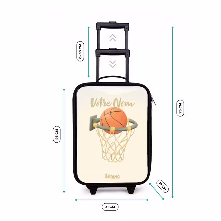 Valise enfant - Noir - Basket-ball dans des couleurs neutres — 7
