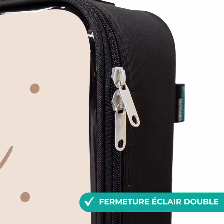 Valise enfant - Noir - Chien entouré de points bruns — 6