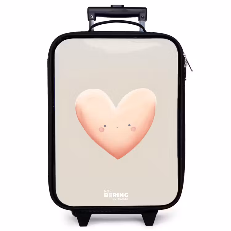 Valise enfant - Noir - Coeur en couleurs pastel — 1