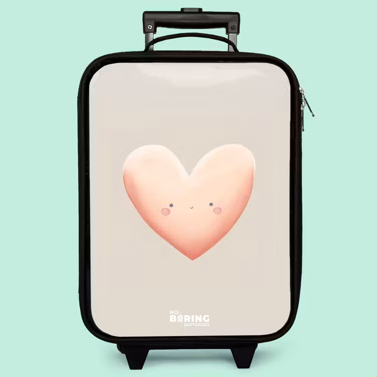 Valise enfant - Noir - Coeur en couleurs pastel — 3