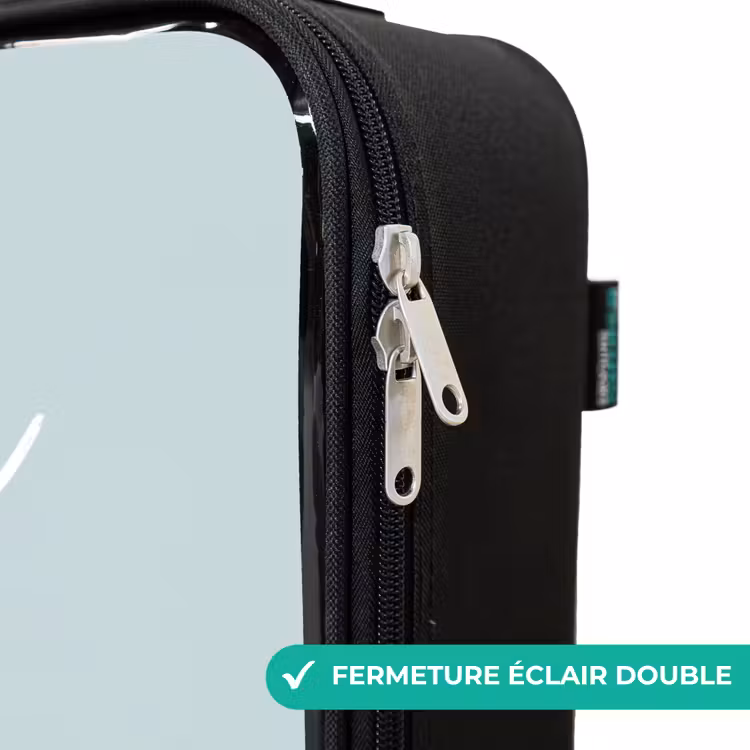 Valise enfant - Noir - Dauphin beige dans l'eau bleue — 6