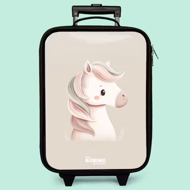 Valise enfant - Noir - Licorne aux couleurs roses pastel — 3
