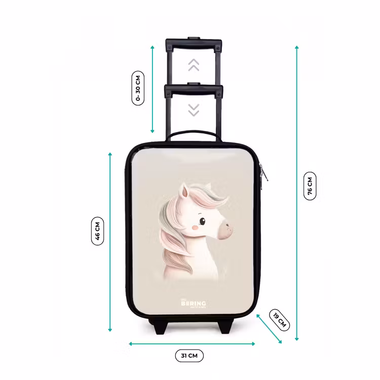Valise enfant - Noir - Licorne aux couleurs roses pastel — 7