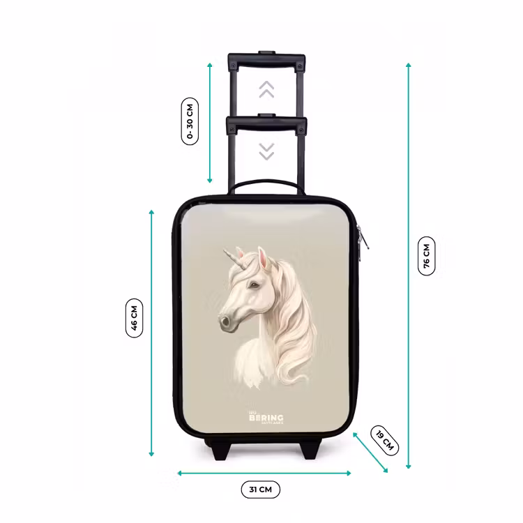 Valise enfant - Noir - Licorne en couleurs neutres — 7