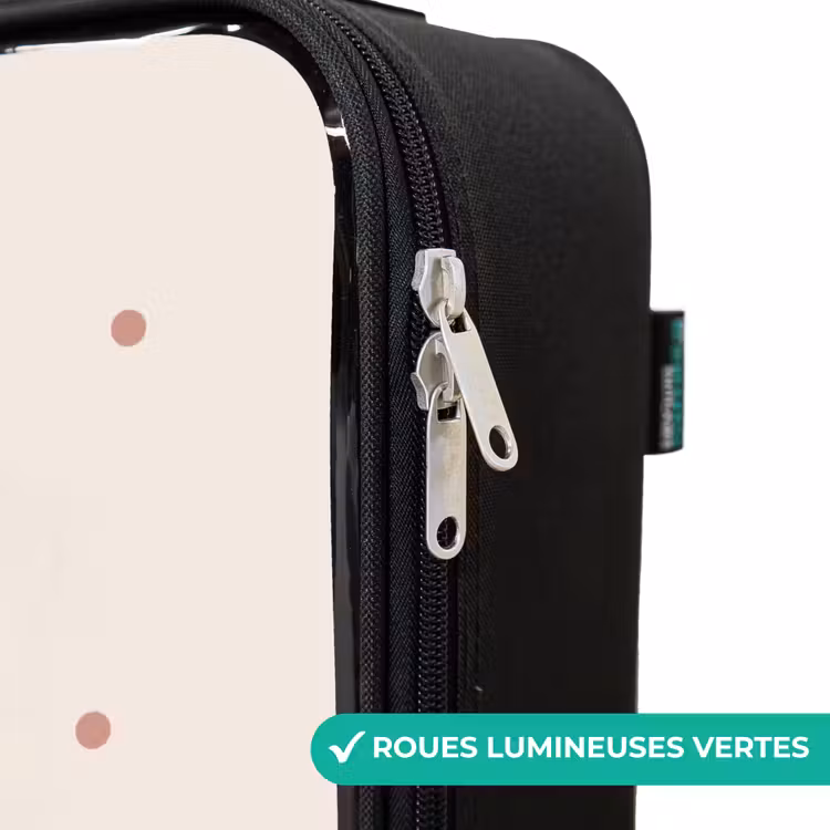 Valise enfant - Noir - Princesse et licorne aux couleurs pastel — 6