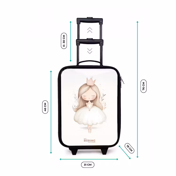 Valise enfant - Noir - Princesse gracieuse en blanc — 7
