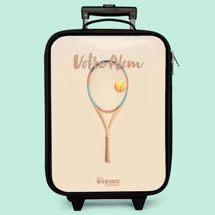 Valise enfant - Noir - Une raquette de tennis dans les tons beiges — 3